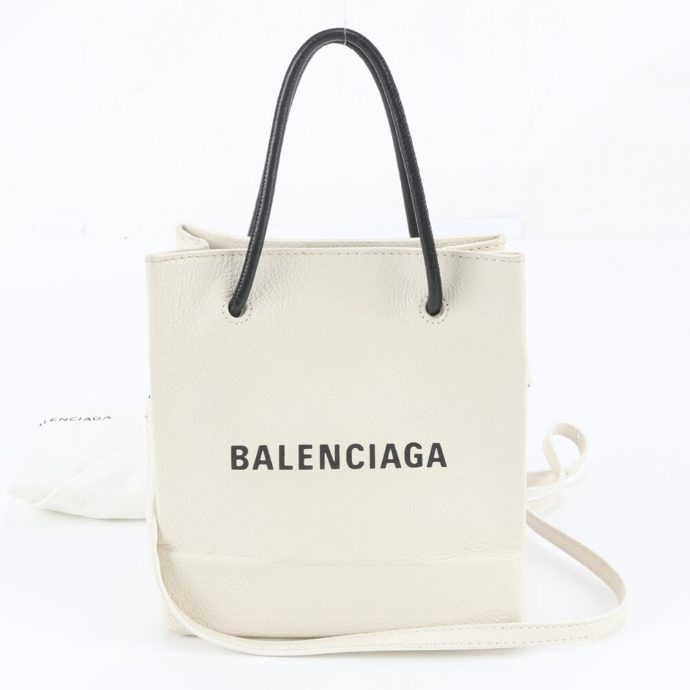 Balenciaga Shopping Tote Bag XXS 528655 Leather 2-Way Shoulder Handbag for Women